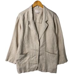 古着 JONES NEW YORK リネンテーラードジャケット レディースL相当/eaa543404