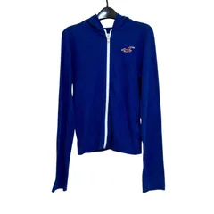 Z1352 HOLLISTER ホリスター ジップアップ パーカー ネイビー メンズ Sサイズ