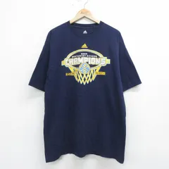 XL/古着 アディダス adidas 半袖 ビンテージ Tシャツ メンズ 00s ノースウエスト バスケットボール ロング丈 コットン クルーネック 紺 ネ