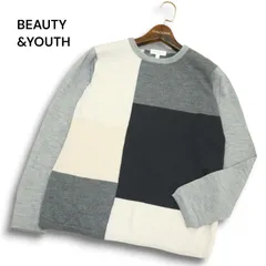 BEAUTY&YOUTH ユナイテッドアローズ 秋冬 ウール100％★ カラーブロック ニット セーター Sz.S　メンズ