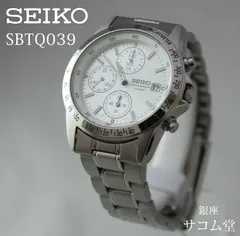 【国内正規品】新品 未使用 SEIKO 腕時計 セイコー セレクション ホワイト 文字盤 流通限定 メンズ ビジネス カジュアル クオーツ クロノグラフ SBTQ039 シルバー 銀座サコム堂のサムネイル