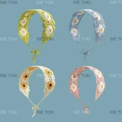 韓国の女性のためのひまわりのヘッドバンド 女の子のためのかぎ針編みのヘアバンド ヘアアクセサリー バンダナのアイテム 親と子