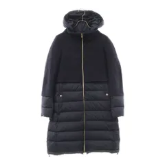 HERNO (ヘルノ) DIAGONAL WOOL & NUAGE ハイカラ― メルトンツイル ウールコート ダウンコート ネイビー PI0525D-39601-9290 レディースのサムネイル