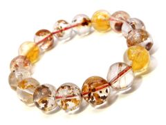 新品、未使用☆シトリン 特大ハート型ブレスレット、虹キラキラ - メルカリ