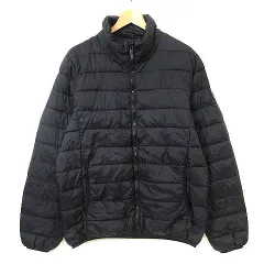 ゲス GUESS ジャケット 中綿 ジップアップ キルティング ナイロン 黒 ブラック Mのサムネイル