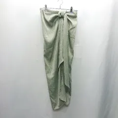 ◇ ⊂ ZARA ザラ サイドスリット入り 膝下丈 セミタイト スカート サイズXS グリーン レディース E  【1502060002523】