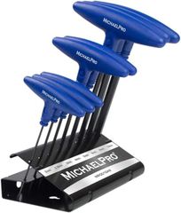 Tハンドル ボールエンド 六角レンチ 8本セット青 メトリック スタンド付 2,2.5,3,4,5,6,8,10mm マイケルプロ MP001042 工具 整備用品 メンテナンス 修理 DIY 自動車 軽自動車 自動車やバイクの整備に MichaelPro