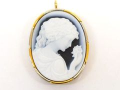 特注品pt950オパールカメオダイヤペンダントトップ0.485ct 古典的な美女 特注品pt950オパールカメオダイヤペンダントトップ0.485ct 古典的な