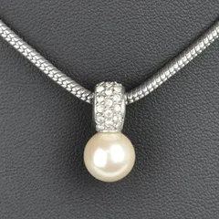 Christian Dior ディオール パール ネックレス ペンダント 真珠 シルバー