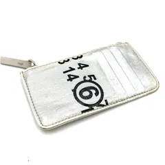 MM6 エムエムシックス　メゾンマルジェラ　Maison Margiela フラグメントケース　シルバー　カードケース　コイン ステッチ