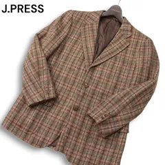 J.PRESS ジェイプレス PRESSTIGE★ 英国製 WILLIAM BROWN生地★ ツイード チェック ジャケット Sz.C90 W7  T165　メンズ