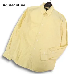 Aquascutum アクアスキュータム 通年 SLIM FIT★ 花柄 フラワー 総柄 長袖 ボタンダウン シャツ Sz.M メンズ 日本製