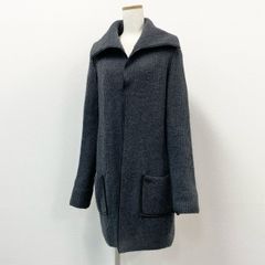 46e9 FOXEY フォクシー  ウールニット ボーイズクールコート ロングニットカーディガン サイズM グレー レディース アウター コート