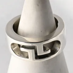 【新品仕上げ】美品 GUCCI ダブルG シルバー リング 指輪 SV925 Ag925 グッチ 8号