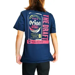正規品 オリオンビール tシャツ スラブ 紺 ネイビー ドラフト缶 ユニセックス シャツ 定番 オリオンtシャツ