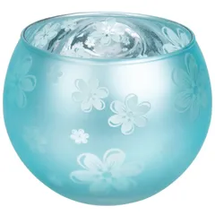 【特価商品】ボールカップ キャンドルグラス キャンドルカップ ビンテージ 結婚式・パーティー・記念 アロマキャンドル ろうそく立て 燭台 ガラス キャンドルスタンドホルダー（スカイブルー） キャンドルスタンド キャンドル立て キャンドルホルダー NUOLUX