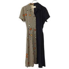 Paul Harnden ポールハーデン ドット柄シルクシャツ ホワイト M