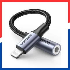 【在庫処分】24-bitハイレゾ音質 音量調節対応 ナイロン編み 変換アダプタ 通話/音楽対応 イヤホン iPhone 変換 lightning イヤホンジャック ライトニング イヤホン変換 mm 3.5 iPhoneシリーズ/iPadに対応 - Lightn