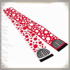 【N 新品/未使用品】LOUIS VUITTON ルイ ヴィトン LV×YK バンドー・インフィニティ ドット ブラック 黒 レッド ホワイト スカーフ リボン バンダナ バッグ小物 シルク 草間彌生 イタリア製 M78294