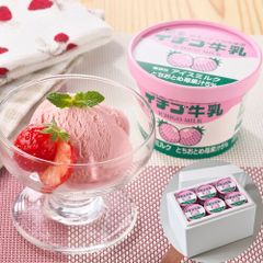 イチゴ牛乳カップ 12個 いちご 苺 牛乳 アイスクリーム 12個 （冷凍便）