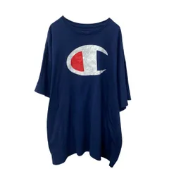 Champion 半袖 プリントTシャツ 3XL ネイビー チャンピオン ビッグサイズ ビッグロゴ 古着卸 アメリカ仕入 a704-5819