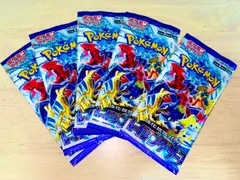 【最新弾】レイジングサーフ　未開封パック　5パック　パラソルおねえさん　チリ　ガブリアスex サーフゴー カプ・コケコ　SAR シキミ　アオキ　フーパex SR リバーサルエネルギー　ビーチコート　UR 収録　ポケカ　151