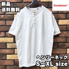 【Goodwear/グッドウエア】ヘンリーネックT 半袖Tシャツ Henley-NECK GOODWEAR ヘビーウェイト USA コットン 綿 無地 厚手 シンプル 7.6oz 2W7-2522 ホワイト White 新品 未使用 送料無料