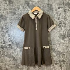 ☆axes femme☆アクシーズファム♪半袖ワンピース♪ブラウン♪可愛い(M)