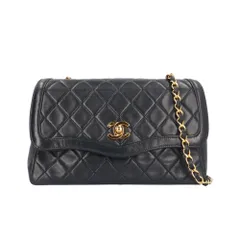 シャネル マトラッセ ショルダーバッグ ラムスキン ブラック レディース  CHANEL  中古 シャネル
