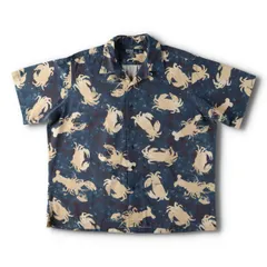 ラルフローレン　ヴィンテージキャンプ　オープンカラー　シャツ XXL ポロ ラルフローレン カニ ロブスター柄 シャツ Vintage