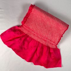 帯揚げ　ピンク　正絹　絞り　汚れあり 未使用　使用可
