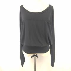 美品/USA製★fLuXus.【フルクサス】 長袖 カットソー【レディースM/黒/black】Tシャツ/ロンT/Tops/Shirts◆BJ004-i