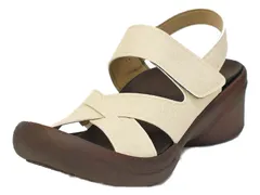 Regetta　リゲッタ サンダル 日本製 ローリングシューズ ストラップ 厚底 ウェッジソール（アイボリー）