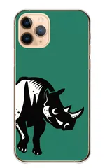 iPhone13Pro Max ケース カバー アイフォン13 プロマックス スマホケース ハードケース サイ さい シロサイ 動物 野生 強い かっこいい おしゃれ シルエット メンズ カラー02