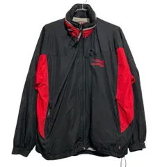 Canada ナイロンジャケット XL ブラック レッド ビッグサイズ ウィンドブレーカー ブルゾン フルジップ 古着卸 アメリカ仕入 a611-6552