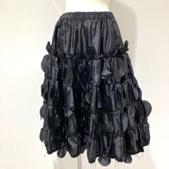 RL-S004 コムデギャルソン コムデギャルソン COMME des GARCONS COMME des GARCONS エステルサテン 円形モチーフスカート 黒 Sサイズ 2023年A/W