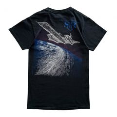 90s アメリカ空軍 戦略偵察機 SR-71 Blackbird Tシャツ 宇宙 星 戦闘機 ブラック