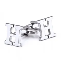 【eh12-H-W】【2個セット】名前 おしゃれ　カフス カフスボタン セット