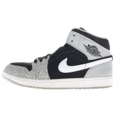 NIKE (ナイキ) AIR JORDAN 1 MID SE ELEPHANT TOE エアジョーダン1 エレファント トゥ ミッドカットスニーカー ブラック/グレー US10/28cm DM1200-016