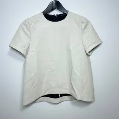 美品 M相当 ヨーコチャン 上品 美シルエット ペプラムカットソー 白 半袖 美品 M相当 ヨーコチャン 上品 美シルエット ペプラムカットソー
