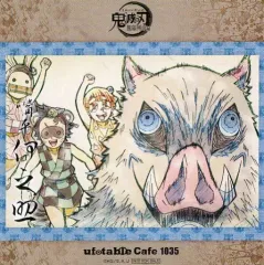 【中古】マグカップ・湯のみ 嘴平伊之助 コースター 「鬼滅の刃 無限列車編・遊郭編 キャラクター絵巻カフェ in ufotable Cafe×マチ★アソビCAFE 第一期」 ドリンクメニュー注文特典