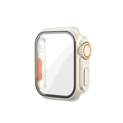 【人気商品】Watch Watch 装着するとApple Ultraのように見えるApple 軽量 Watch用保護カバー 耐衝撃 Apple Apple PCフレーム Watch 飛散防止 Series 指紋防止 6/5/4、Apple 光沢 9H硬度 Wa