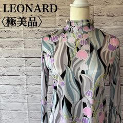 LEONARD レオナール 花柄 フラワープリント ハイネックカットソー 日本