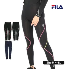 スポーツレギンス レディース フィラ FILA ストレッチ ロングタイツ 10分丈 レギンス フィットネス コンプレッションタイツ  3色 M L LL  445-407