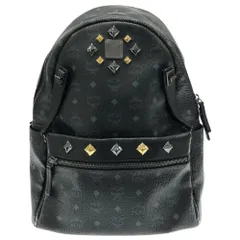 MCM (エム シー エム) ロゴグラム DUAL STARK バックパック リュックサック スタッズ レザー ブラック/グレー MMK4SVE79 BK001のサムネイル