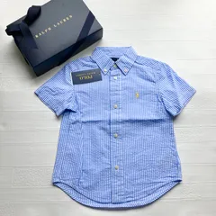 【100/110cm】キッズ（男の子）ストライプシャツ