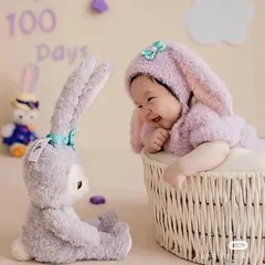 うさぎのロンパース　ステラルー ニューボーン　新品　100日