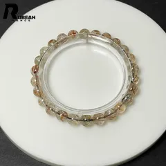 【限定一点】 レア EU製 ★ROBEAN・ゴールドスーパーセブン★パワーストーン ブレスレット 天然石 原石 綺麗 お守り プレゼント2  ギフト 6.8-7.2mm M0519253