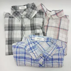 ◇ Θ 《 archives アルシーヴ まとめ売り3点セット サイズM チェック柄 シャツ レディース 》 E  【1501230032988】