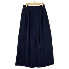 GRACE CONTINENTAL グレースコンチネンタル タック ワイドパンツ size36/ネイビー